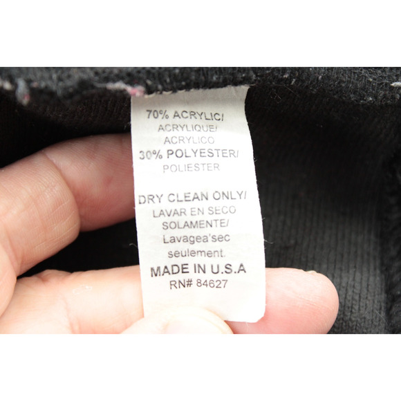 VTG 90s Bear Ridge Sherpa Fleece USA Flag Images in fur Jacket USA Made Small - Picture 8 of 10